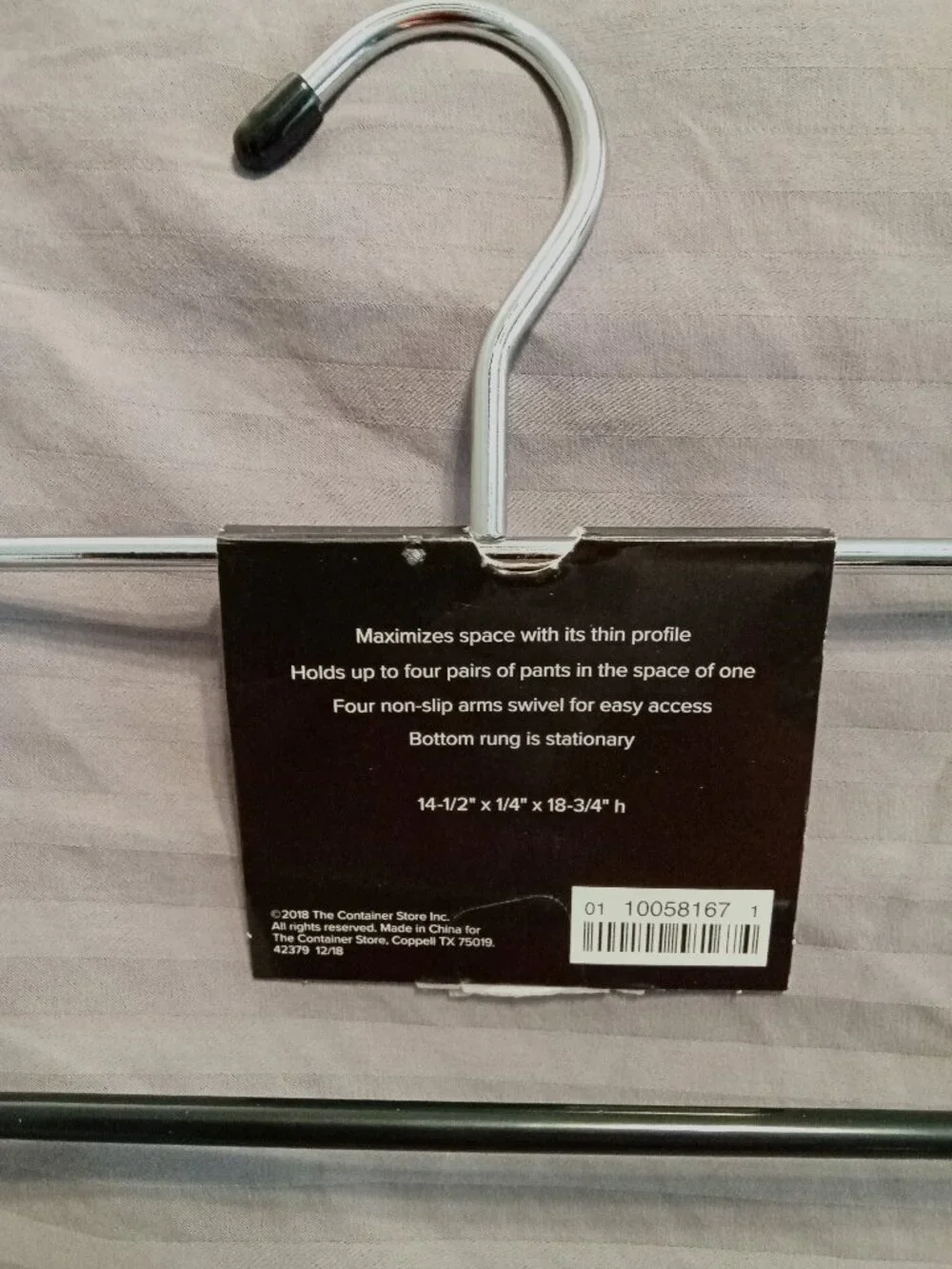 Container Store 4-Tier Swing-Arm Pant Hanger (Closet or Craft Organizer)